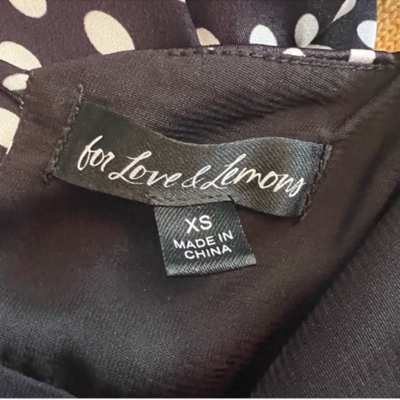 For Love & Lemons Kat Corset Top in Black & White Dot SZ XS - Picture 7 of 7